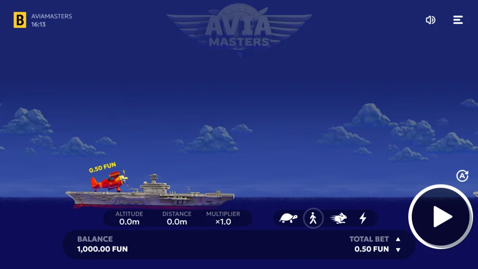 Aviamasters Game Screenshot - Luftfahrt-Crash-Spiel mit Multiplikatoren